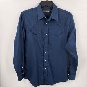 Roper Vintage Pearl Snap Shirt Men Paisley Southwestern Size Large Embroidered